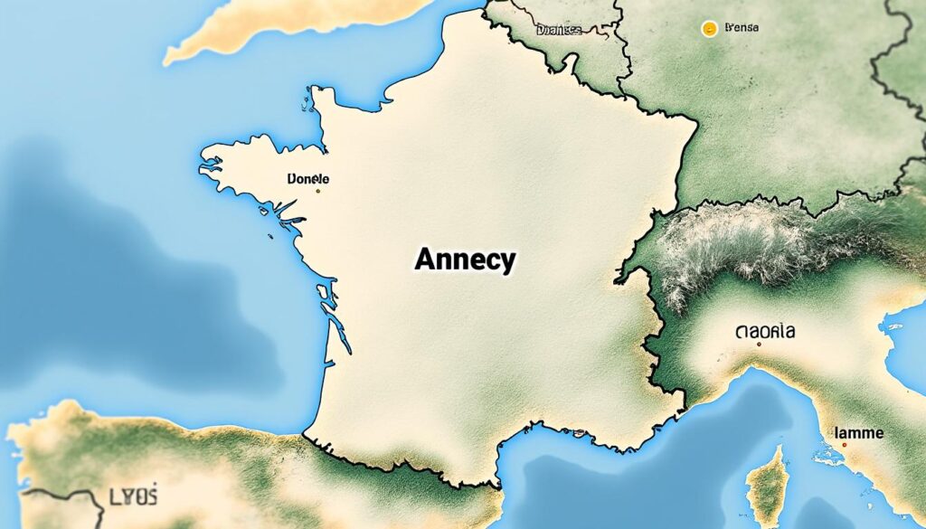 découvrez annecy sur la carte de france avec sa localisation précise et des informations clés sur cette charmante ville.