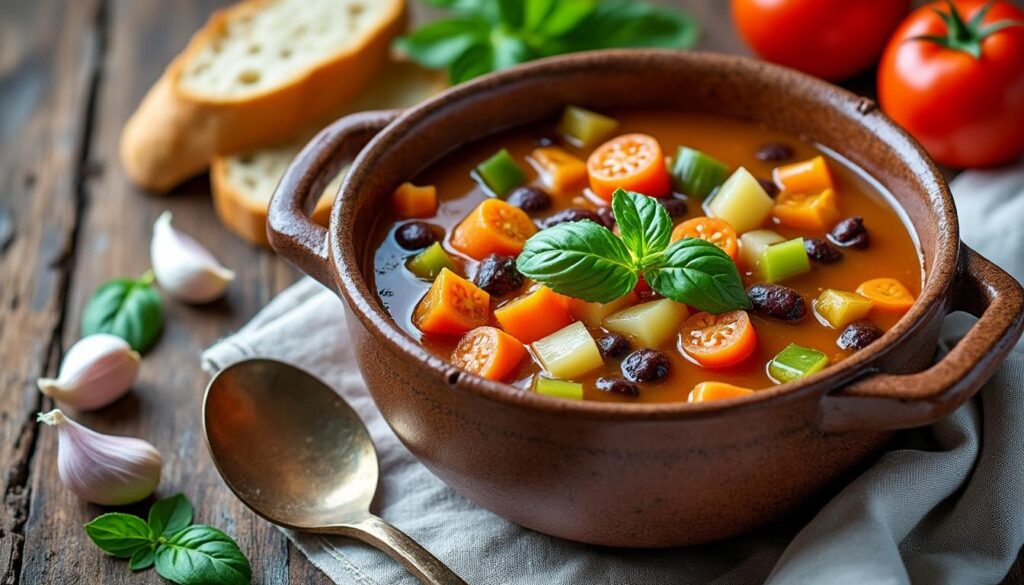 découvrez notre recette facile de minestrone, une soupe italienne saine et savoureuse, parfaite pour un repas réconfortant et équilibré.
