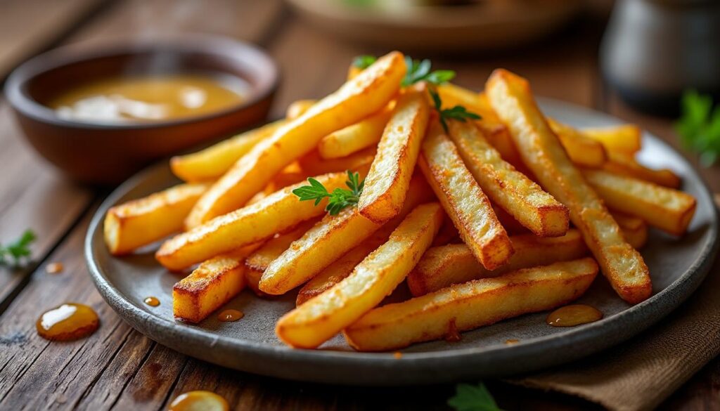 découvrez notre recette authentique de frites à la graisse de bœuf, pour des frites délicieusement croustillantes et savoureuses, parfaites pour un repas convivial.