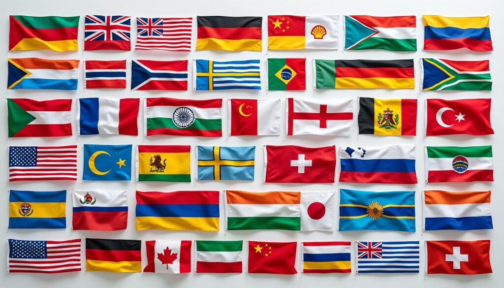 découvrez tous les drapeaux du monde classés par ordre alphabétique pour une référence rapide et facile.
