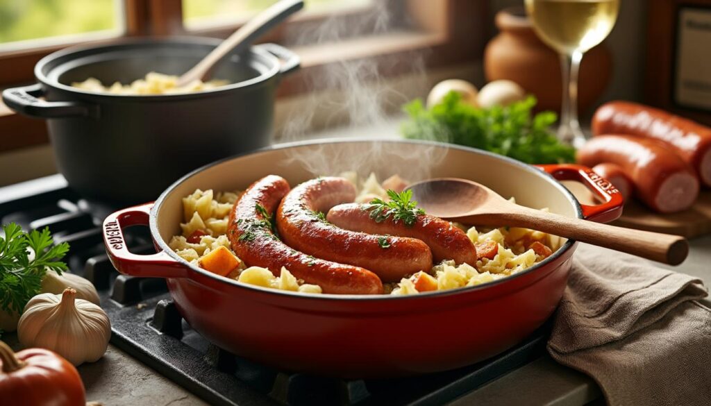 découvrez nos astuces pour réchauffer la choucroute garnie tout en préservant sa saveur et sa texture. suivez nos conseils simples pour un plat savoureux et réussi à chaque fois.