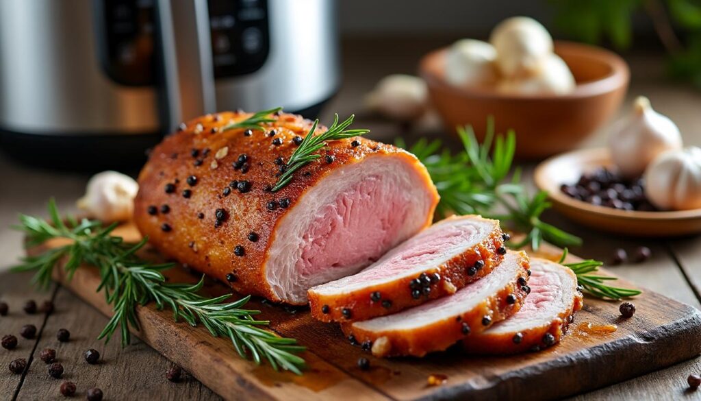 découvrez notre recette facile de rôti de porc à l'air fryer pour une cuisson parfaite, savoureuse et rapide à réaliser chez vous.