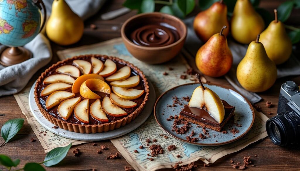 découvrez des recettes gourmandes à base de poire et chocolat, et laissez-vous inspirer par des voyages culinaires savoureux et authentiques.