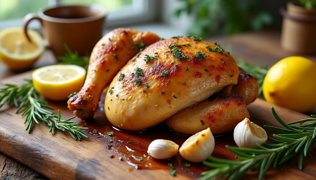 découvrez une recette simple et rapide de cuisse de poulet au four, croustillante à souhait, pour un repas savoureux et facile à préparer.