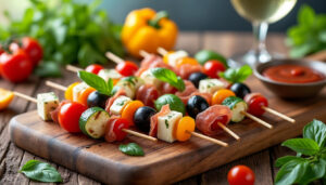 découvrez des recettes simples et savoureuses de brochettes apéro à préparer la veille pour des moments conviviaux sans stress.