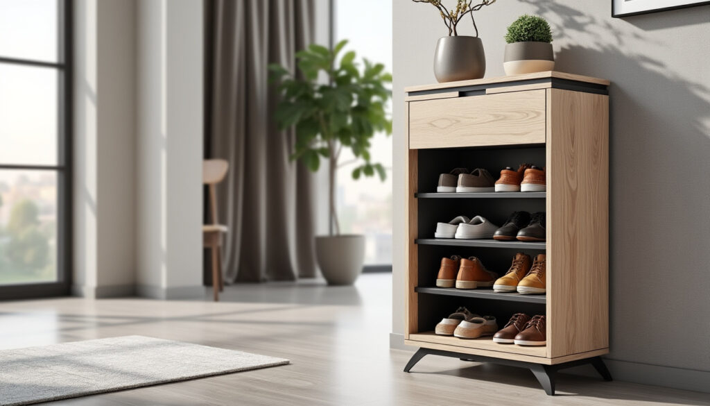 découvrez le meuble à chaussure nano, un rangement compact au design pratique et élégant, idéal pour optimiser l'espace tout en ajoutant une touche moderne à votre intérieur.