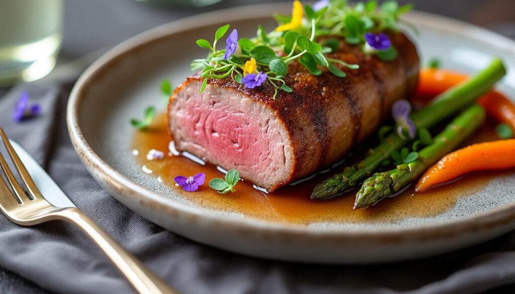 découvrez une recette facile et raffinée de filet mignon de veau gastronomique, parfaite pour impressionner vos invités avec des saveurs délicates et sophistiquées.