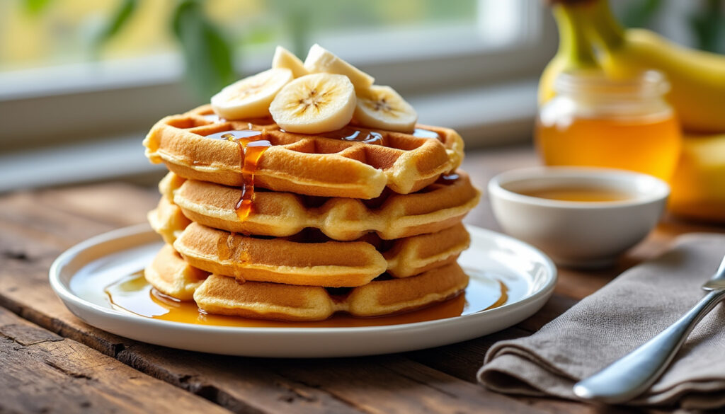 découvrez la recette moelleuse et rapide des gaufres bananesques sur chicchew.fr, parfaite pour un petit-déjeuner gourmand et facile à préparer.