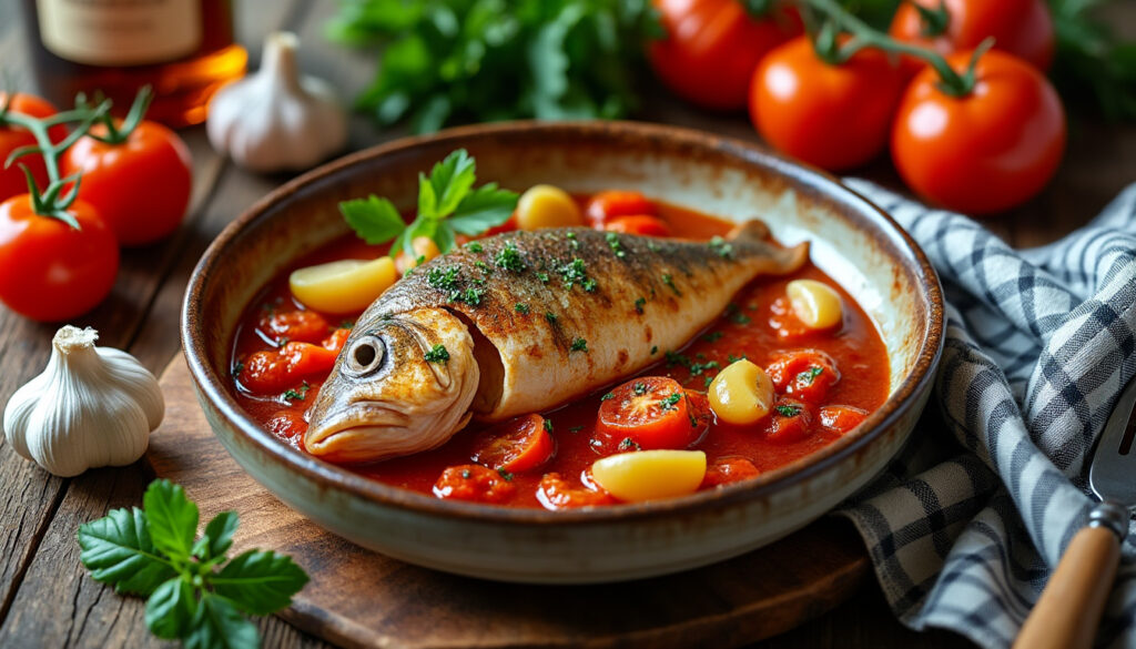 découvrez la recette traditionnelle et facile de la lotte à l'armoricaine, un plat savoureux façon grand-mère pour régaler toute la famille.