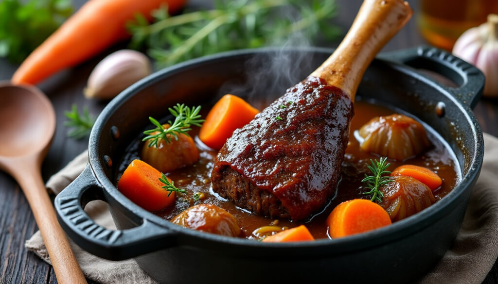 découvrez comment réussir un jarret de bœuf fondant grâce à une cuisson lente et à des astuces simples pour une viande tendre et savoureuse.