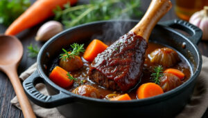découvrez comment réussir un jarret de bœuf fondant grâce à une cuisson lente et à des astuces simples pour une viande tendre et savoureuse.